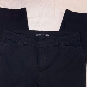 Old Navy Pixie High-Rise Straight Leg Pants — Black